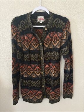 The Alpaca Connection (100% Alpaca Wool) Women's Patterned Cardigan Sweater